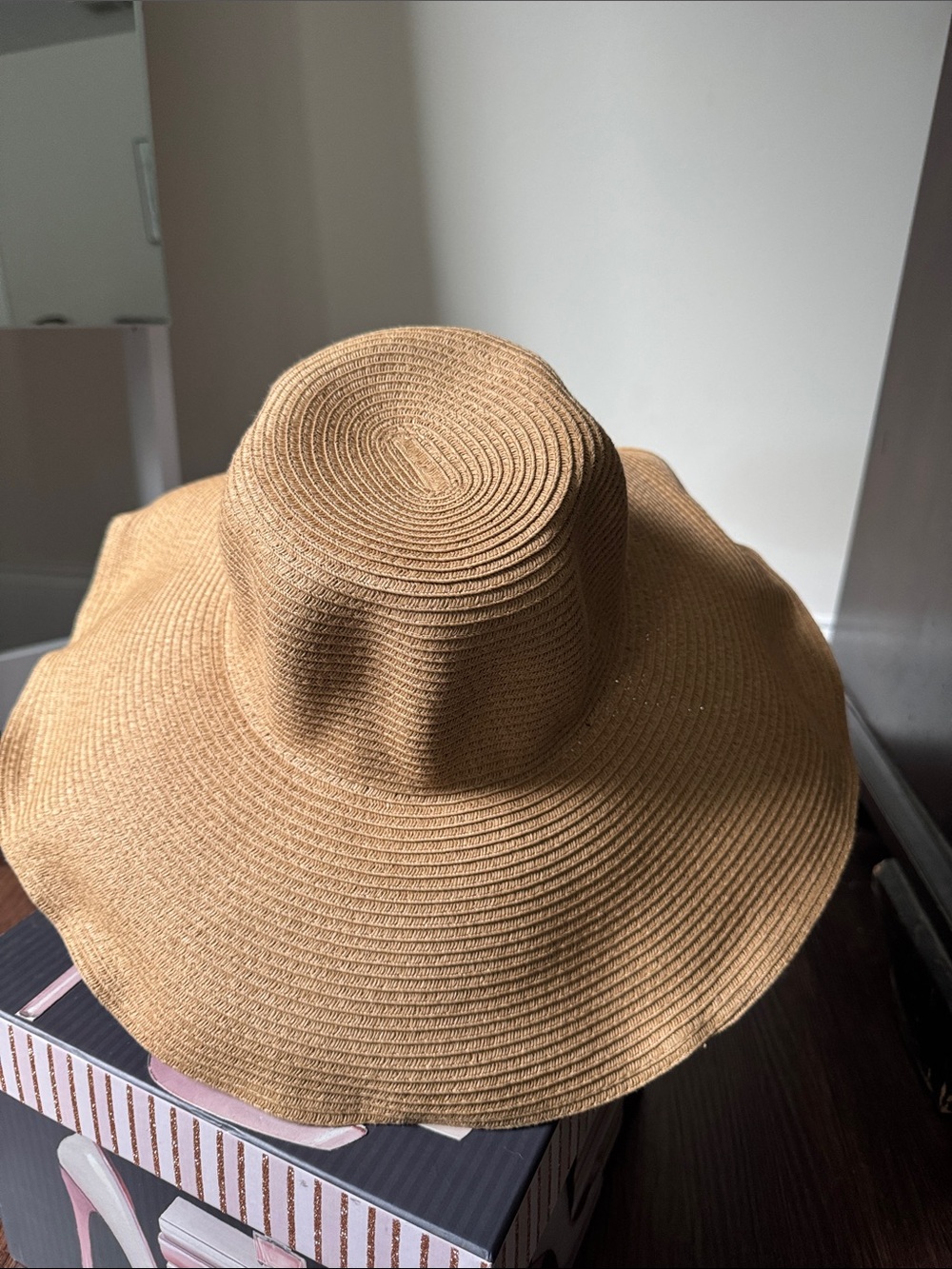 Wide Brim Sun Hat - Tan - Picture 3 of 7